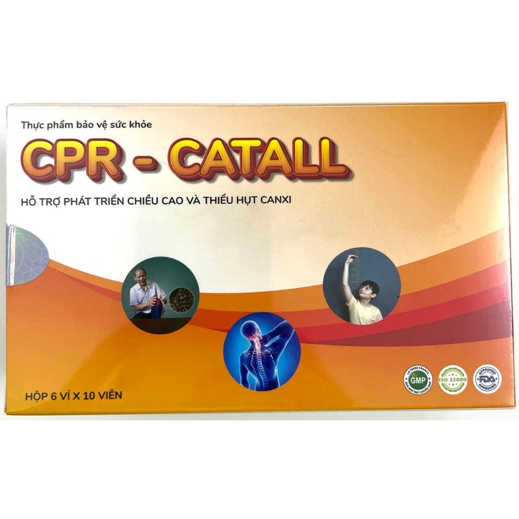 VIÊN UỐNG CPR-CATALL HỔ TRỢ PHÁT TRIỂN CHIỀU CAO VÀ THIẾU CANXI HỘP 60 VIÊN