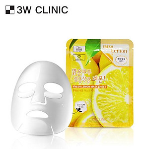 MẶT NẠ GIẤY 3W CLINIC LEMON (CHANH) (HÀN QUỐC) 23ML - TRẮNG SÁNG DA