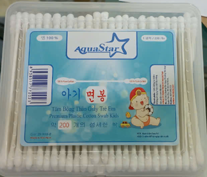 TĂM BÔNG AQUA STAR HỘP 200 QUE