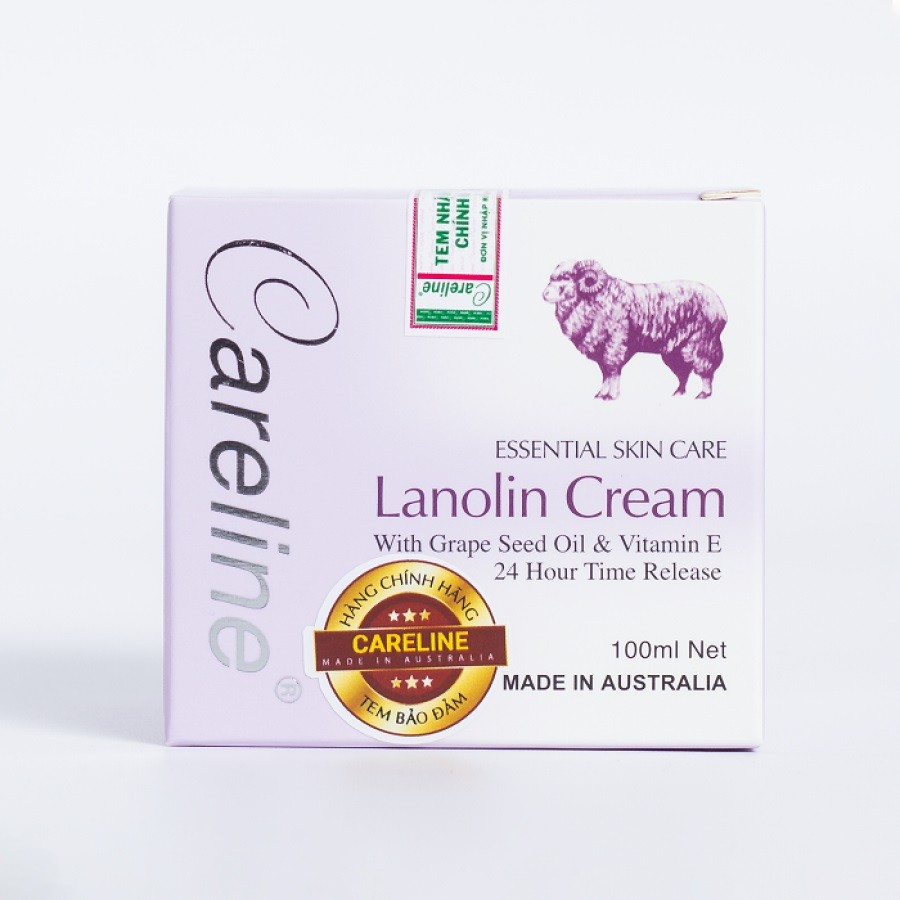 CARELINE LANOLIN CREAM 100ML - KEM DƯỠNG DA MỠ CỪU -ÚC