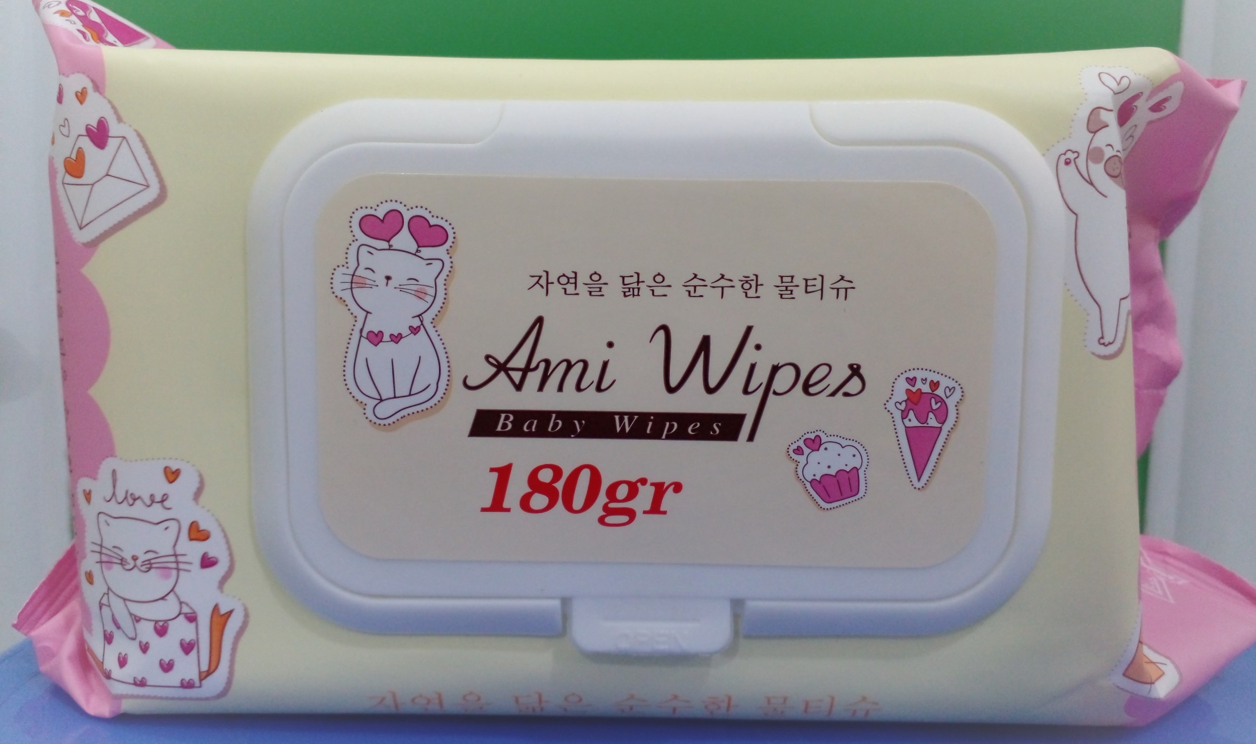 KHĂN GIẤY ƯỚT AMI WIPES 180Gr