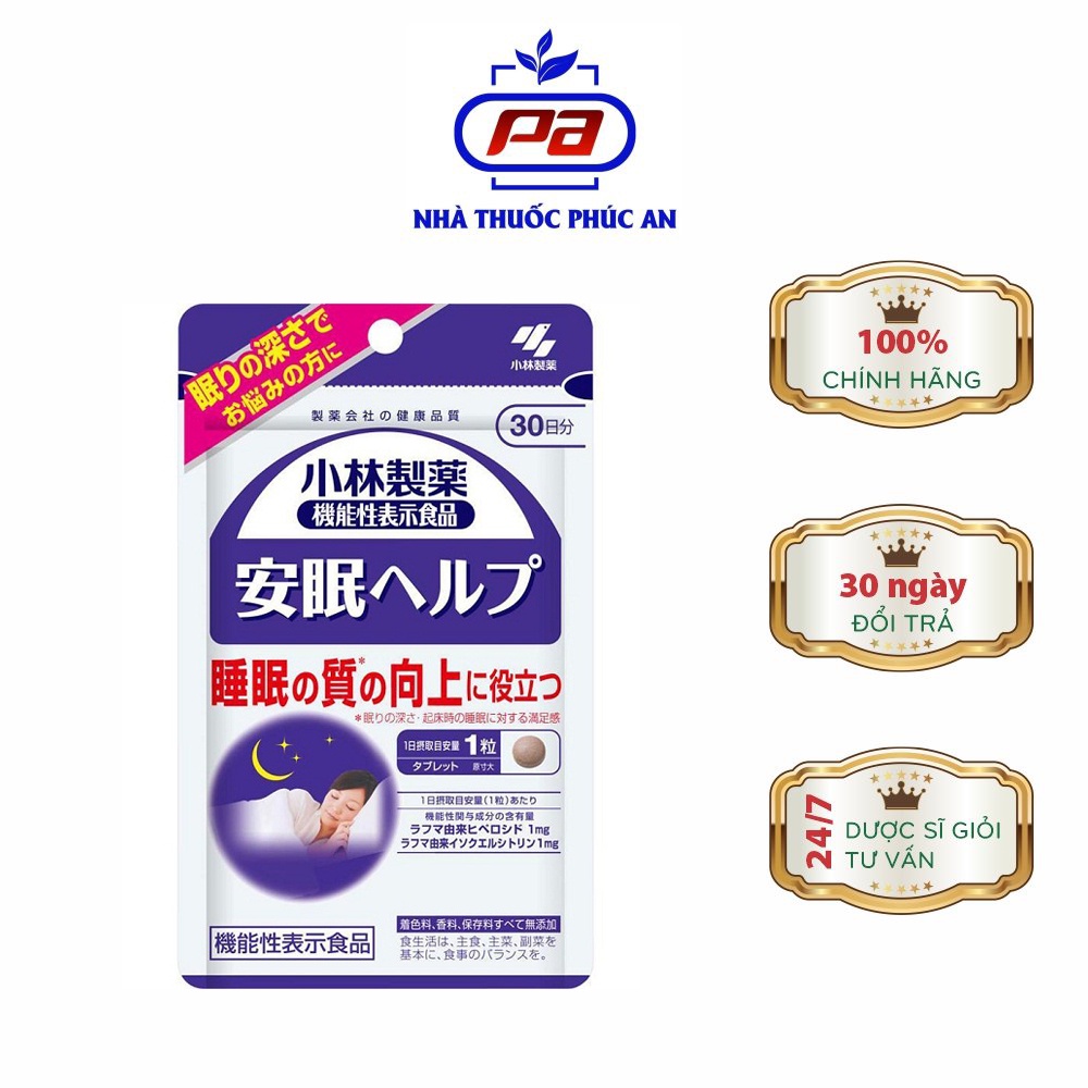 VIÊN UỐNG BỔ NÃO, HỖ TRỢ GIẢM CĂNG THẲNG (STRESS), GIÚP NGỦ NGON KOBAYASHI PHARMACEUTICAL 30 NGÀY