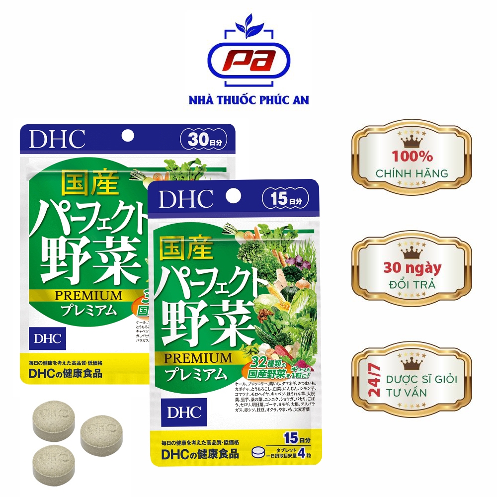 VIÊN UỐNG RAU CỦ  (DHC  PERFECT VEGETABLE- PREMIUM) 15 NGÀY 60 VIÊN