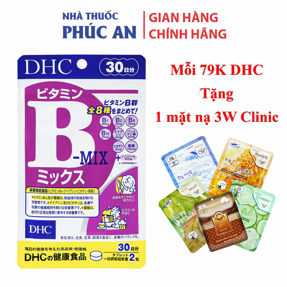 VIÊN UỐNG DHC VITAMIN B MIX (GÓI 60 VIÊN- 30 NGÀY)