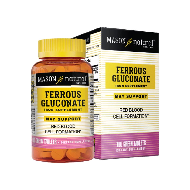 TPBVSK MASON NATURAL FERROUS GLUCONATE H/50V- SẢN PHẨM BỔ SUNG SẮT HỮU CƠ