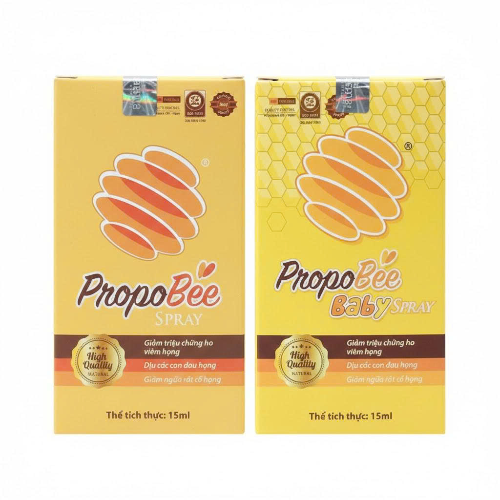 XỊT HONG PROPO BEE BABY SRAY 15ML GIẢM ĐAU RÁT HỌNG, NGỨA HỌNG, HO