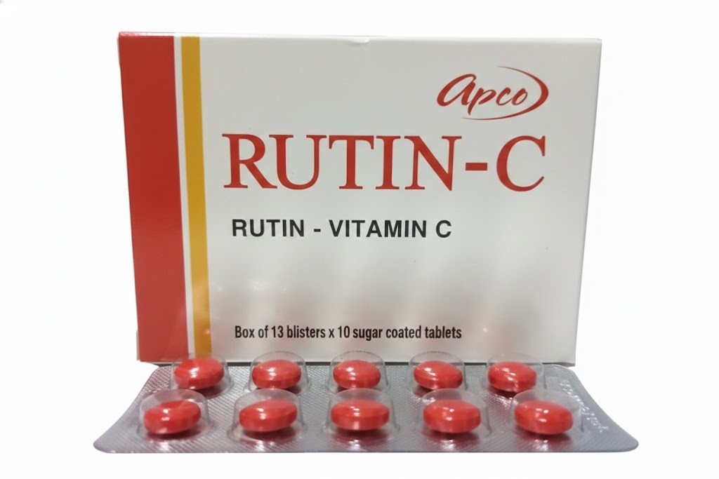 VIÊN RUTIN-C H/100V (RUTIN 5MG, VITAMIN C 50MG) BỔ SUNG VITAMIN C -APCO