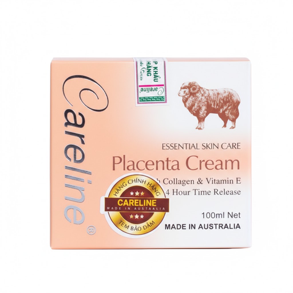CARELINE PLACENTA CREAM 100ML - KEM DƯỠNG DA NHAU THAI CỪU -ÚC