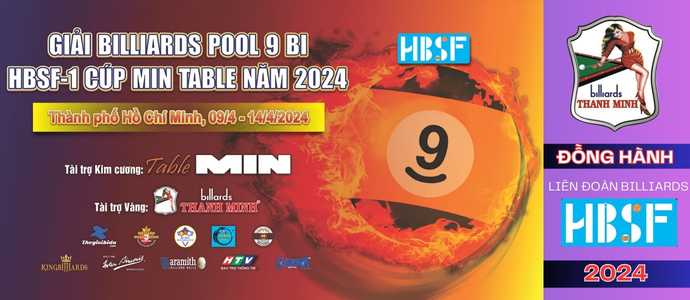 Đài truyền hình TP.HCM (HTV) đưa tin về lễ ký kết ghi nhận tài trợ hệ thống giải Billiards Pool 9 Bi HBSF năm 2024 và khai mạc giải Billiards Pool 9 Bi HBSF Tour 1 năm 2024 tranh Cúp Min Table.