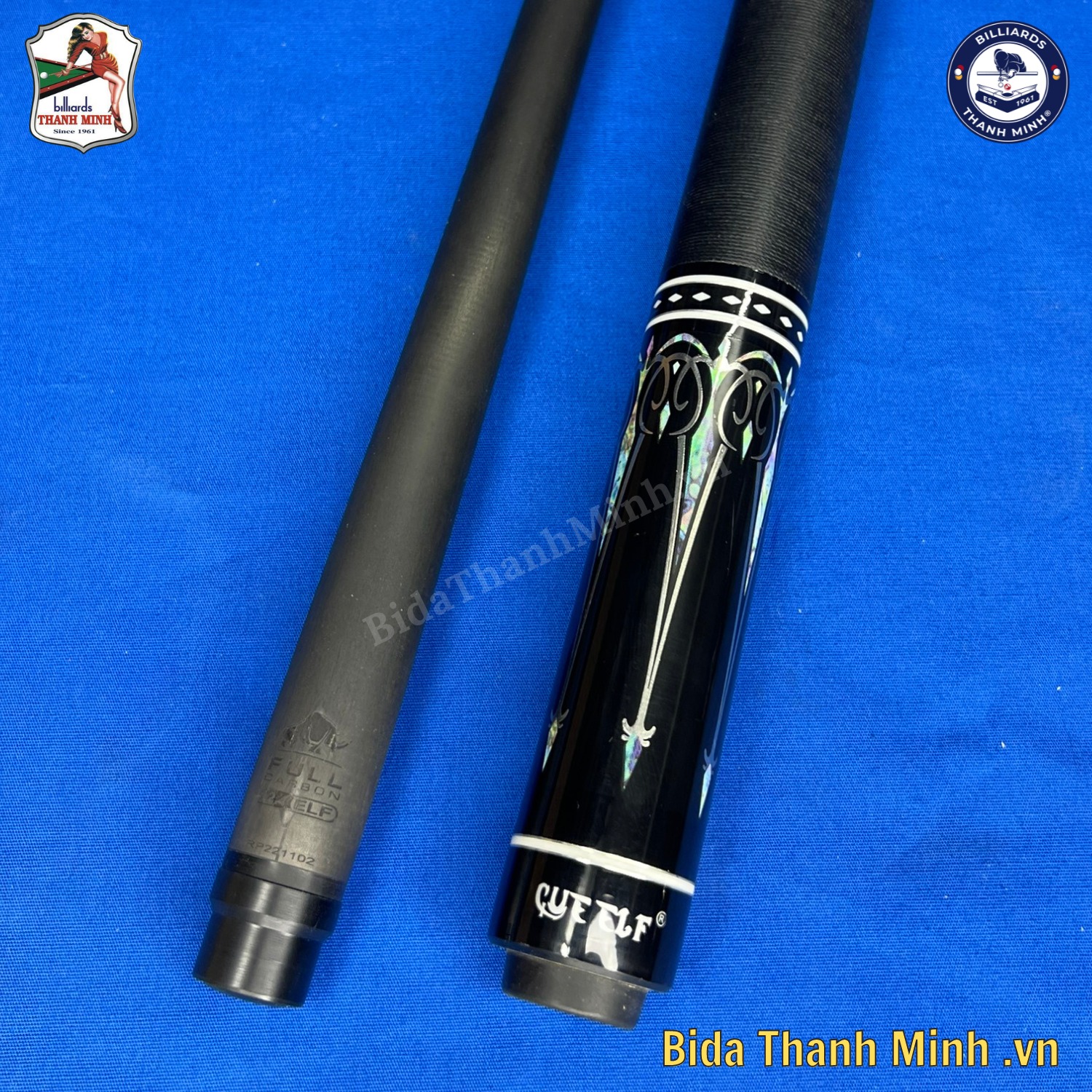 CƠ BIDA LỖ CARBON CUE- ELF ĐEN VÂN