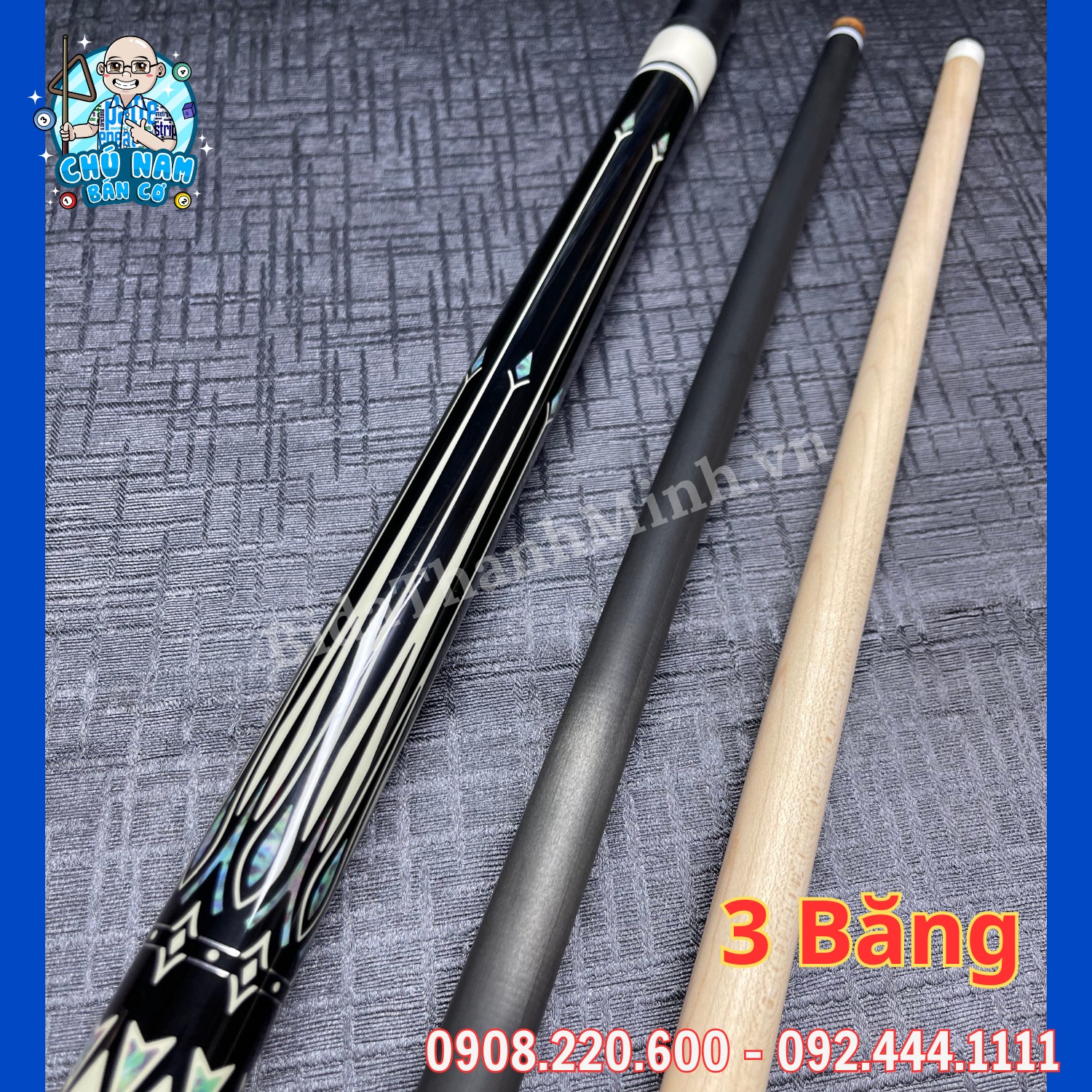 CƠ 3 BĂNG RHINO NGỌN FULL CARBON R13