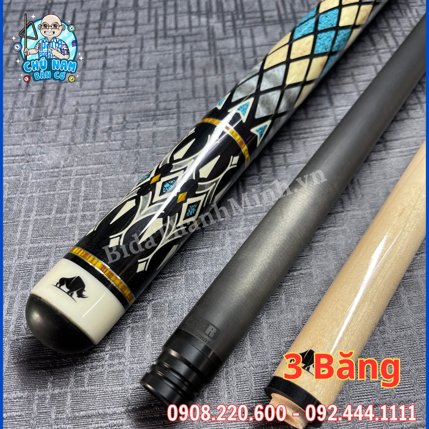 CƠ 3 BĂNG RHINO NGỌN FULL CARBON R17