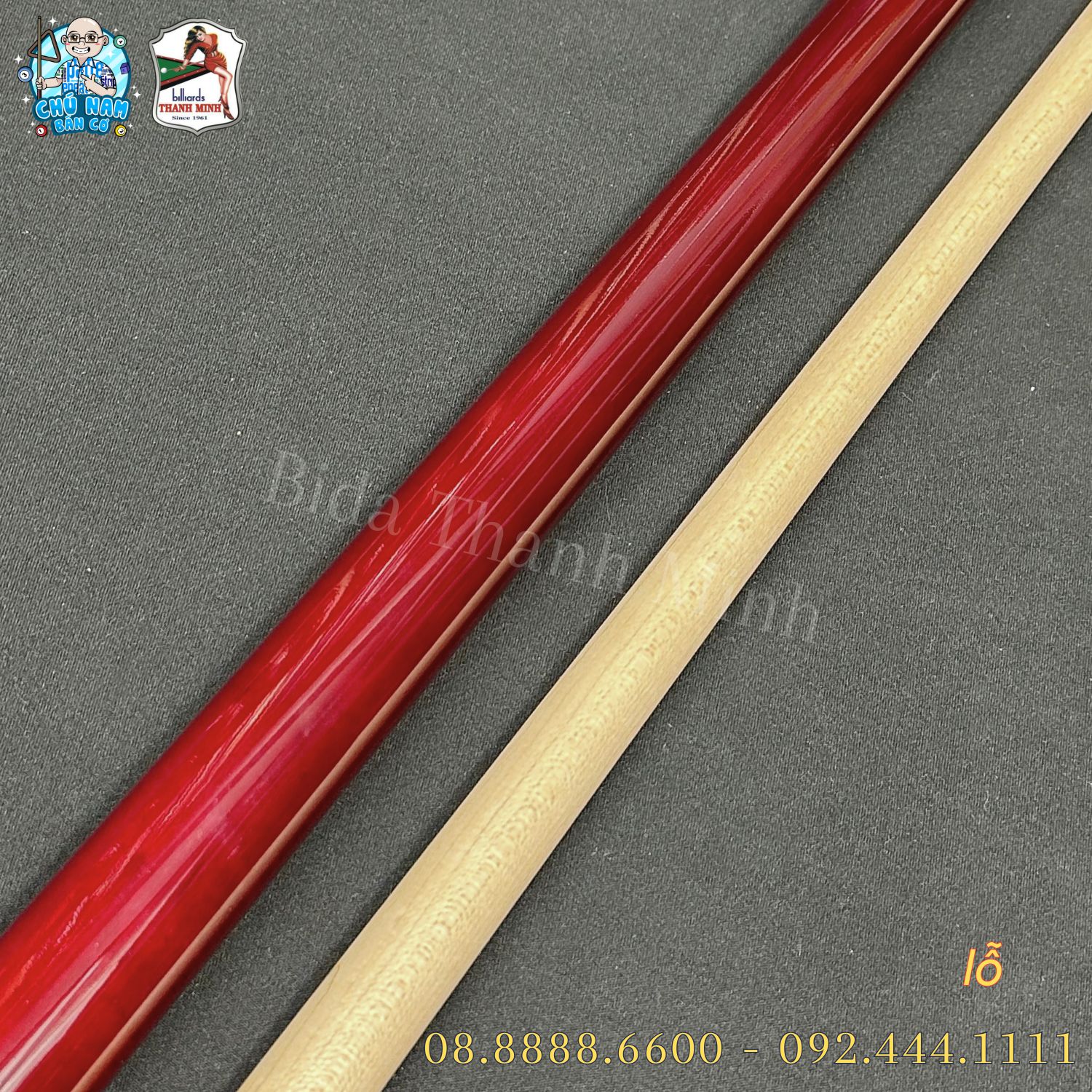 CƠ BIDA LỖ - POOL MÀU ĐỎ TM 04