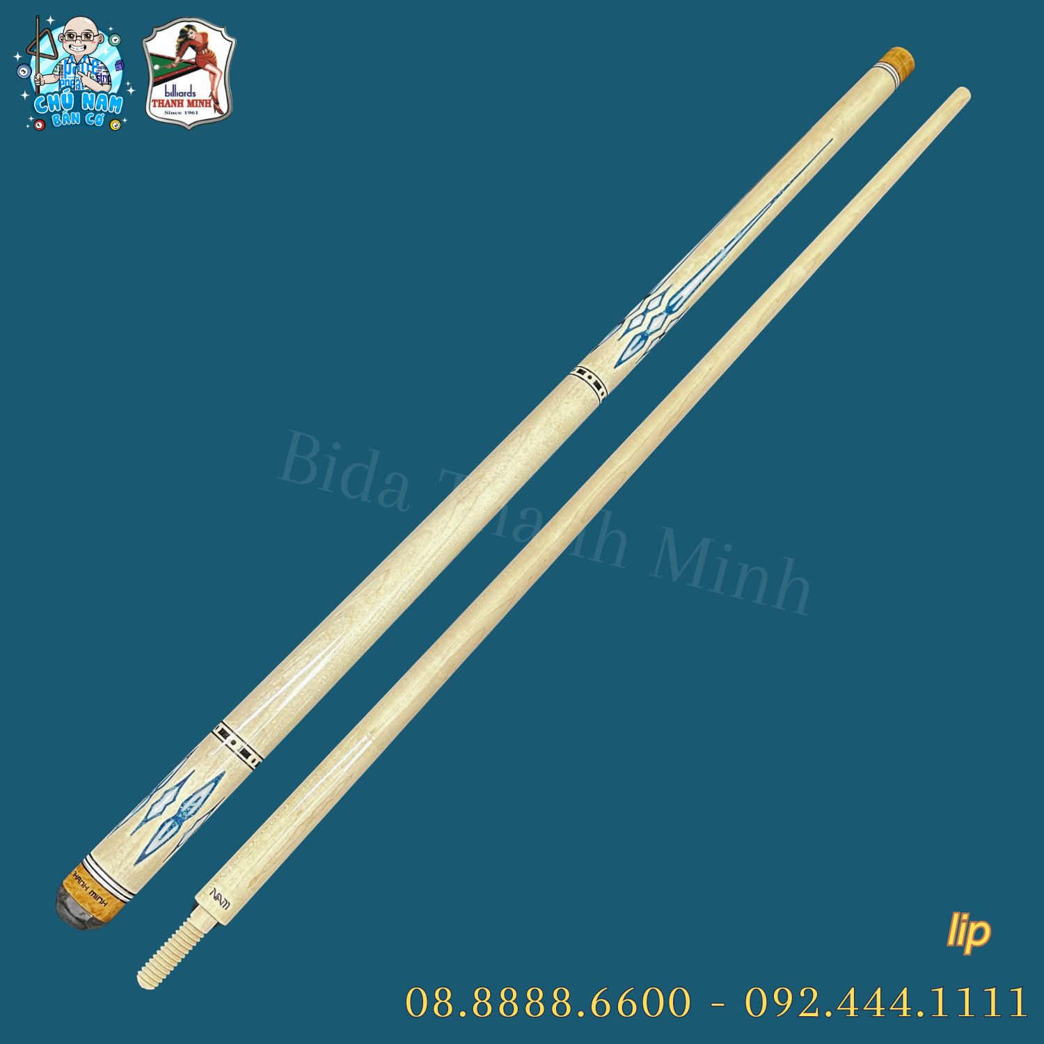 Cơ bida lip cẩn epoxy xanh TM 27