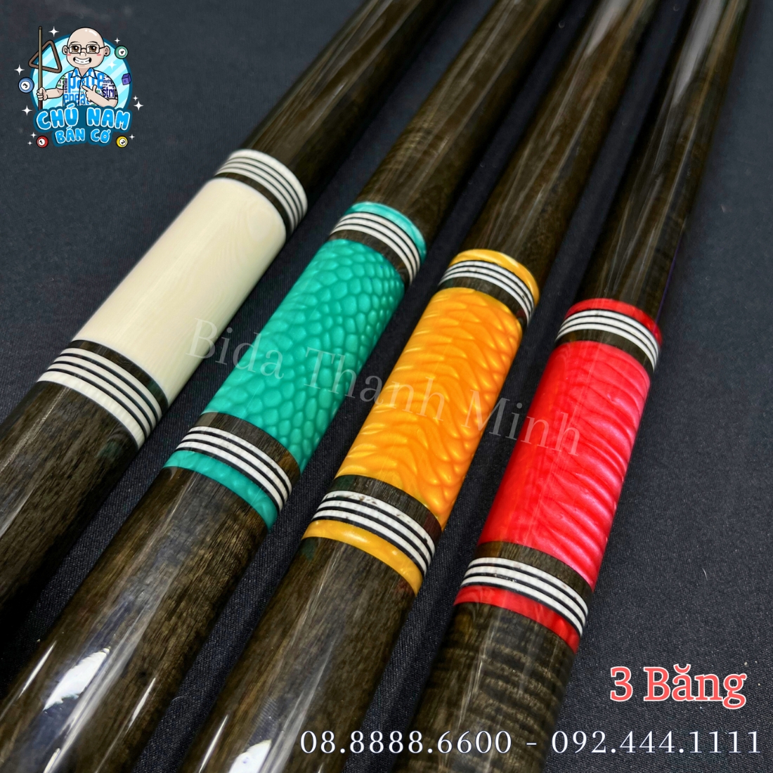CƠ 3 BĂNG GỖ MUN TỰ NHIÊN VIP