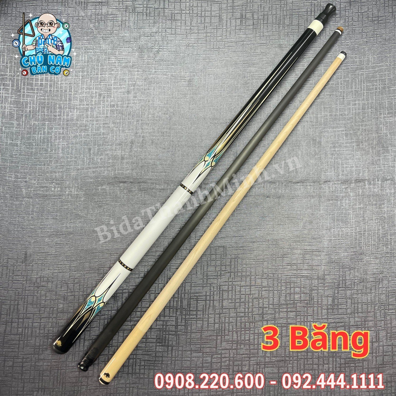 CƠ 3 BĂNG RHINO NGỌN FULL CARBON R14