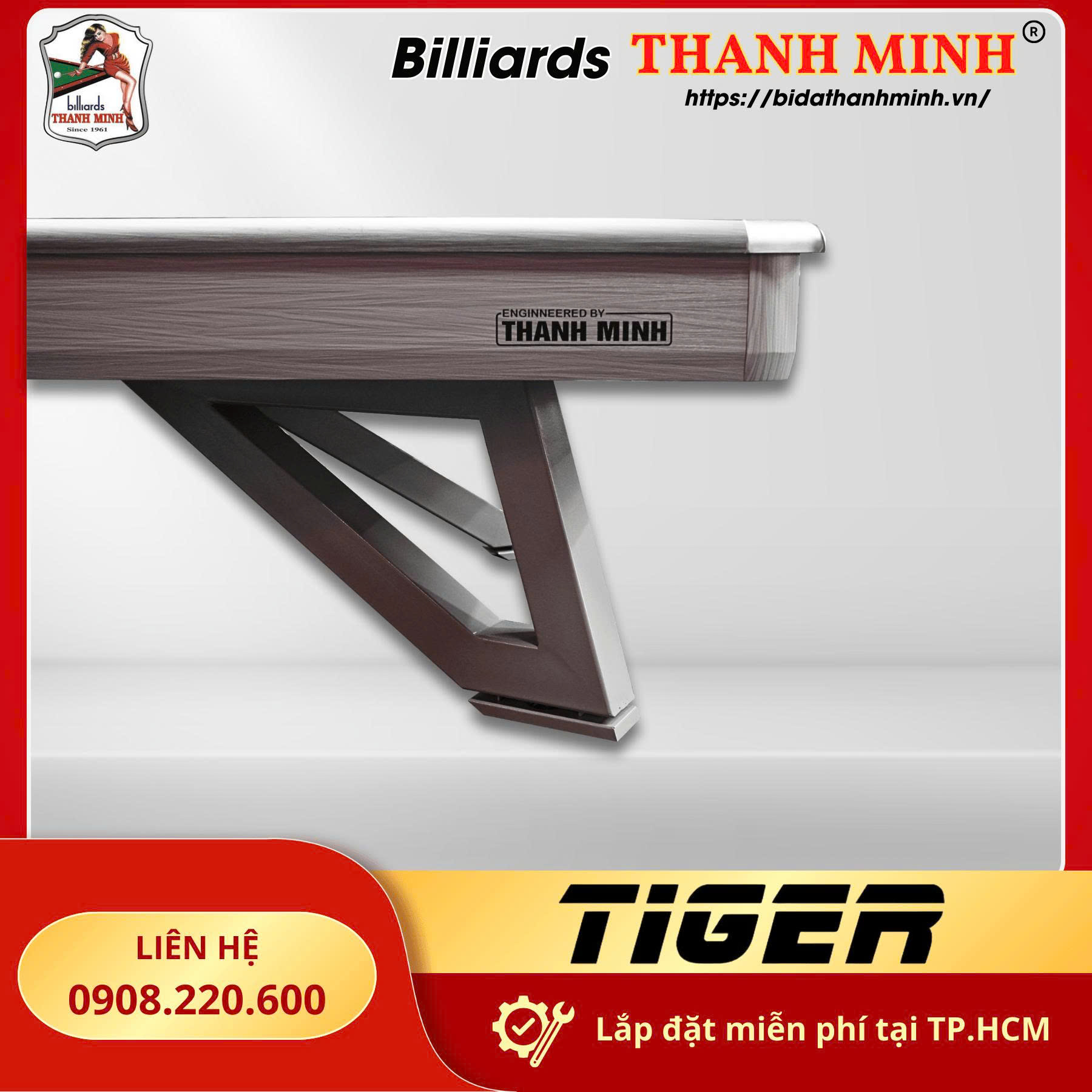 BÀN BIDA PHĂNG TM TIGER ( BÁN CHẠY NHẤT 2025 )