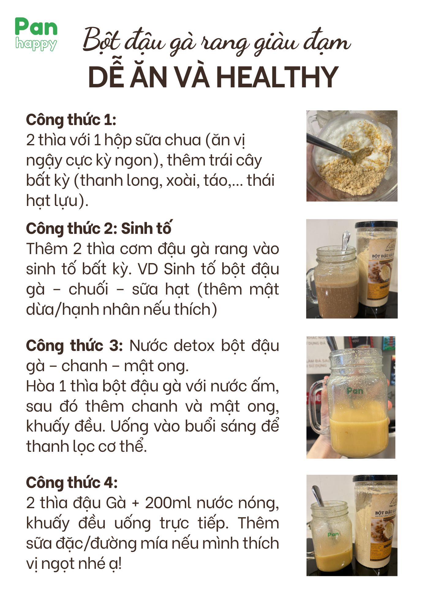 Dùng Bột Đậu Gà Rang Để Ăn Lành Mạnh