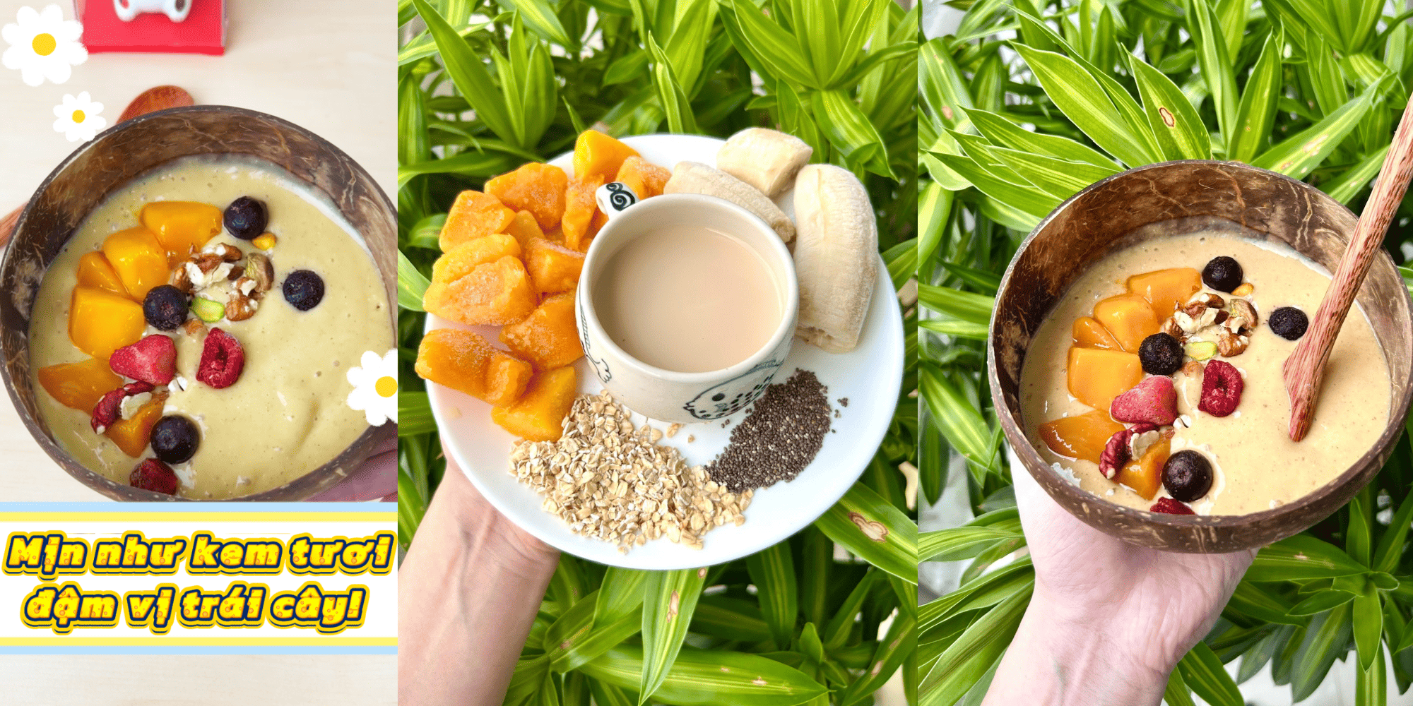 Chuối Xoài Yến Mạch (~304 kcal)