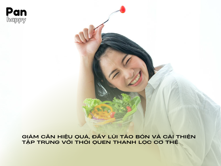 Giảm cân hiệu quả, đẩy lùi táo bón với thói quen thanh lọc cơ thể