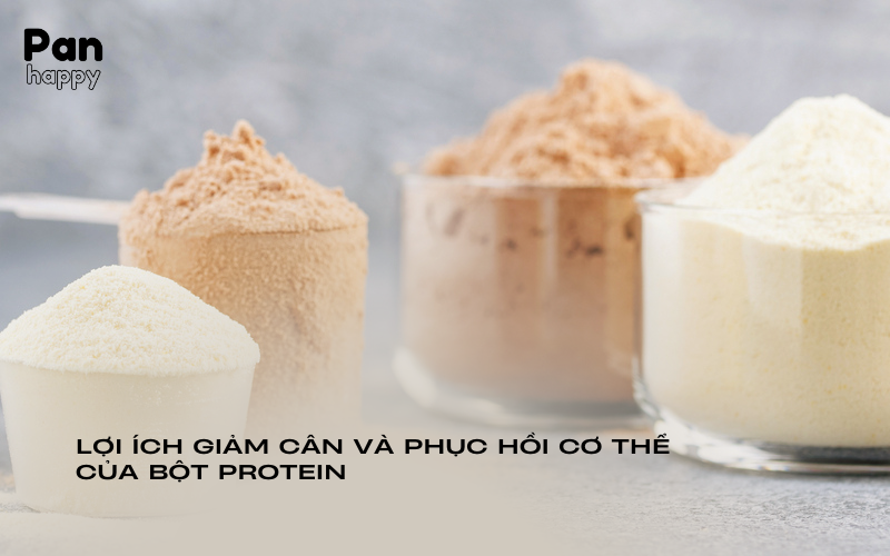 Lợi ích giảm cân và phục hồi cơ thể của bột protein