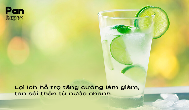 Lợi ích hỗ trợ tăng cường làm giảm, tan sỏi thận từ nước chanh