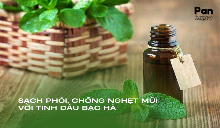 Sạch phổi, chống nghẹt mũi với tinh dầu bạc hà