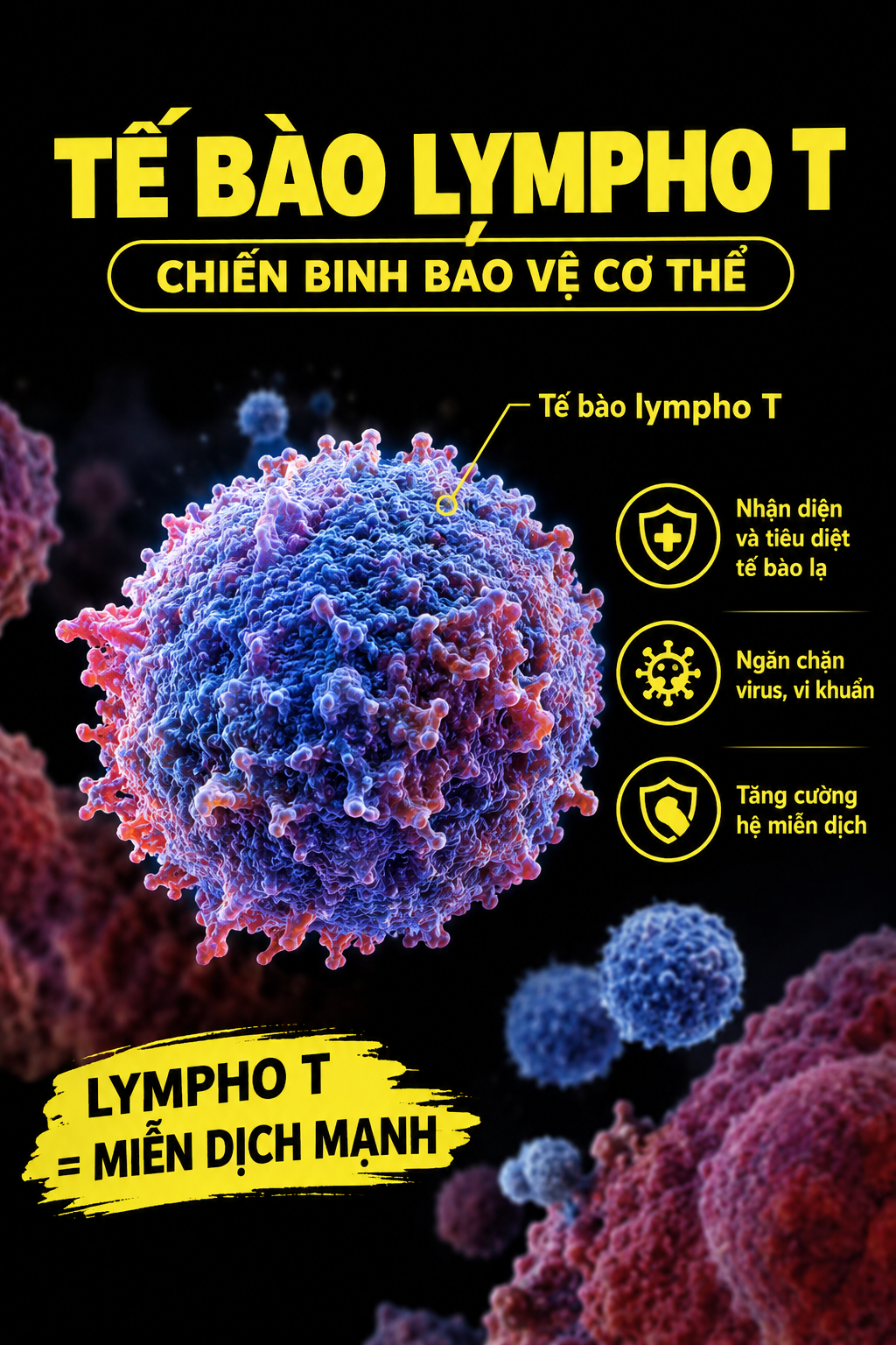 Thực phẩm tăng Bạch cầu (tế bào T chống UT)