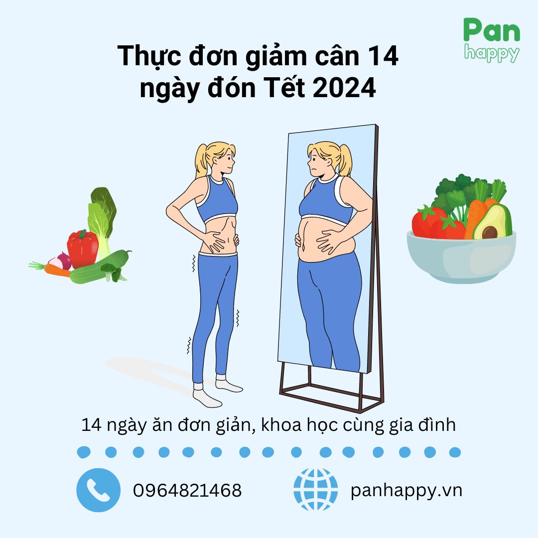 14 ngày detox thải độc, giảm mỡ bụng, giảm vòng eo, duy trì sức khỏe Tết 2024