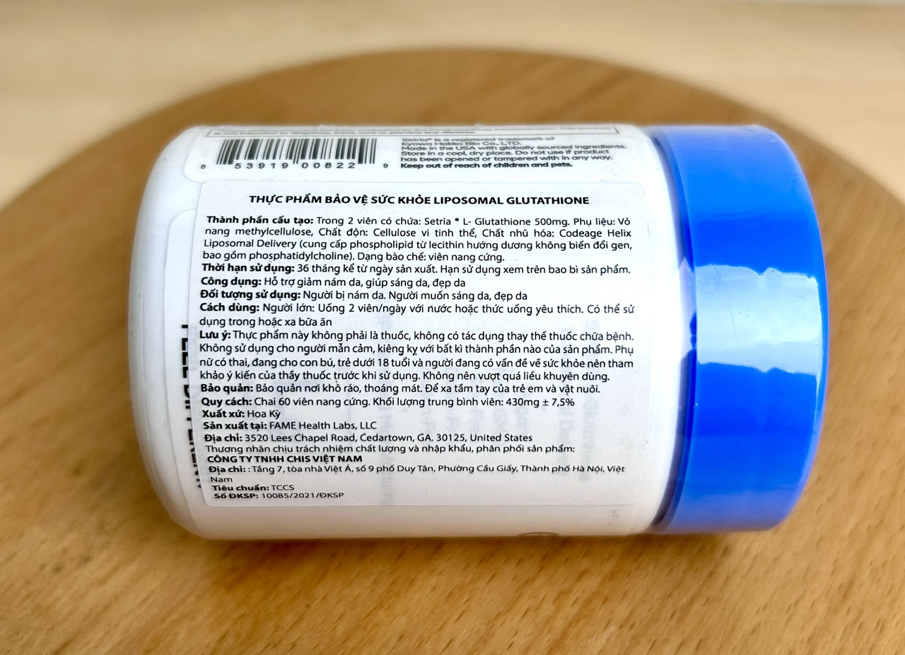 liposomal glutathione là gì Viên uống CodeAge Liposomal Glutathione 500mg giúp làm sáng da main image 1