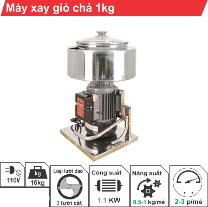 Máy xay giò chả 1Kg