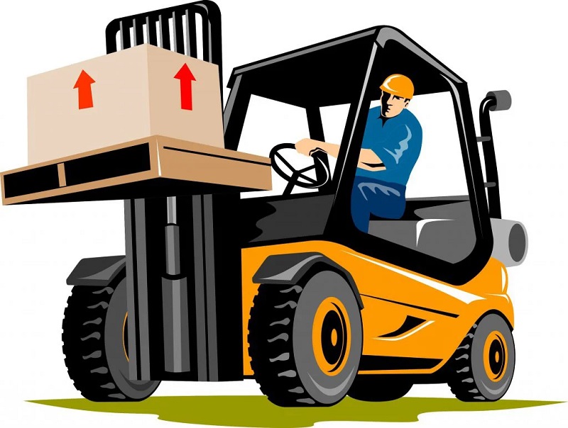 Xe nâng hàng sử dụng nâng hạ hàng hóa trong kho hàng