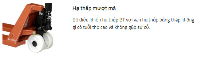Xe nâng tay tiêu chuẩn Toyota BT Lifter Standard