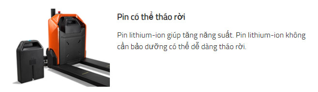 Xe nâng tay điện BT Tyro 1.3t pin Lithium Toyota