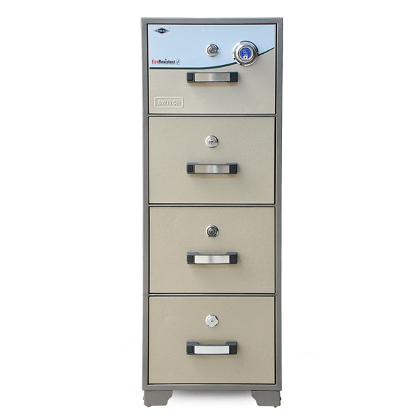 Tủ hồ sơ Cabinet chống cháy 4 ngăn FRC4