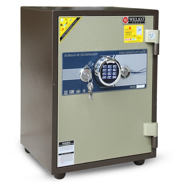 Két sắt Welko KCC55FE vân tay+điện tử+app kết nối điện thoại