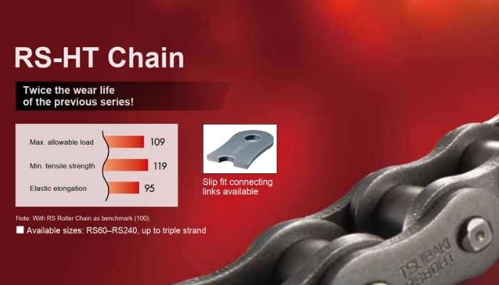 Dòng xích HT Xích tải nặng Heavy Duty Chain Tsubaki -  KLIP