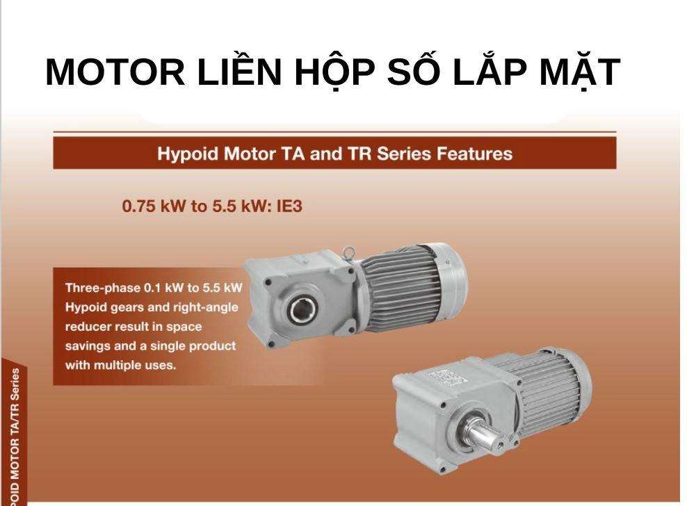 Motor liền hộp số lắp mặt