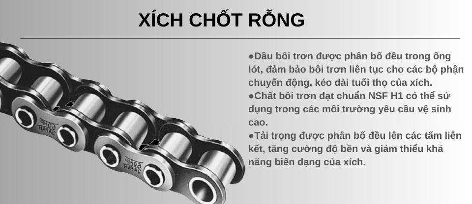 xích chốt rỗng