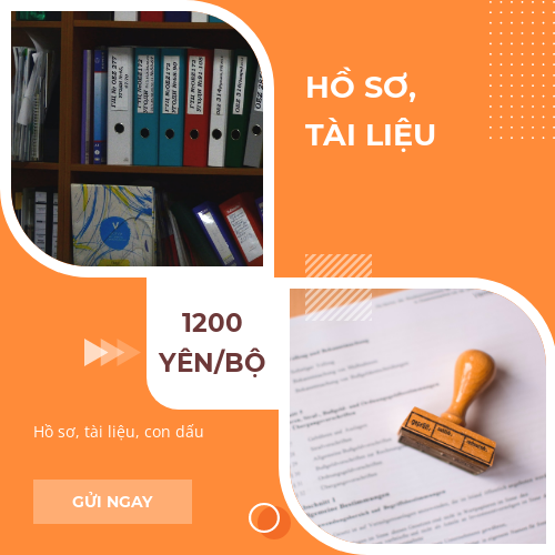 V/c Hồ sơ, Tài liệu, Con dấu (Nhật - Việt) (Từ ngày 19/6 không sử dụng mã này)