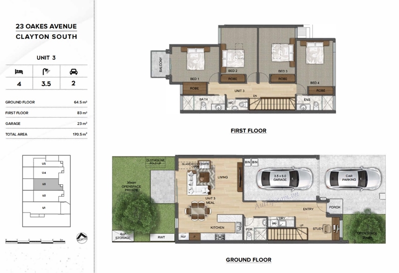 Layout căn hộ nhà phố tại Melbourne đang được bán cho người Việt Nam