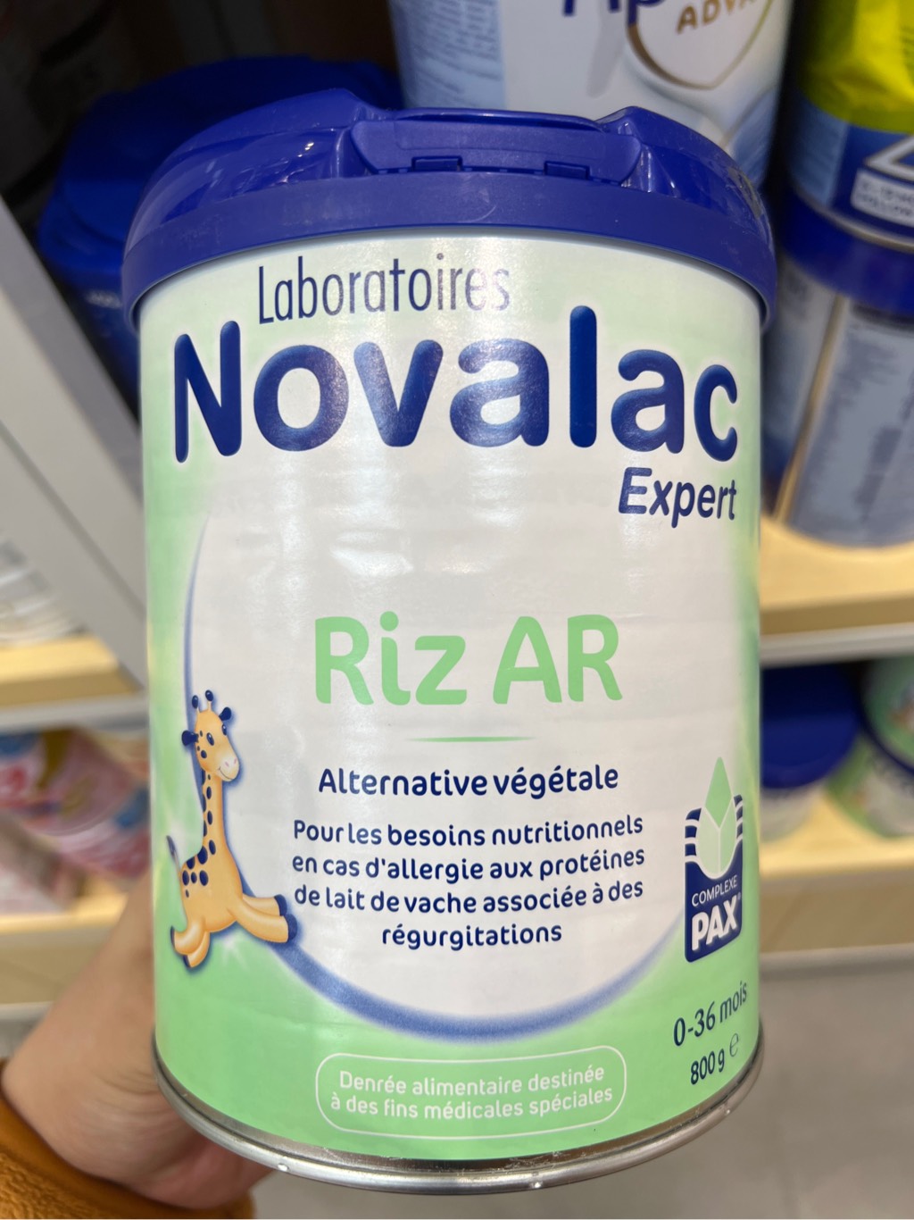 NOVALAC EXPERT RIZ AR 0-36 MOIS 800G