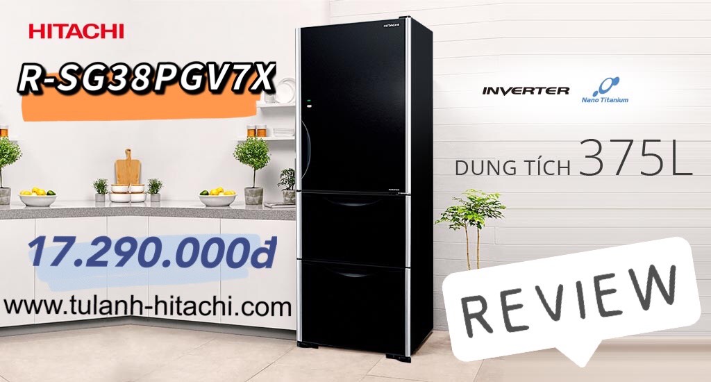 R-SG38PGV9X | Tủ lạnh Hitachi 3 cánh | 375 Lít | Giải pháp tuyệt vời cho nhà chật.