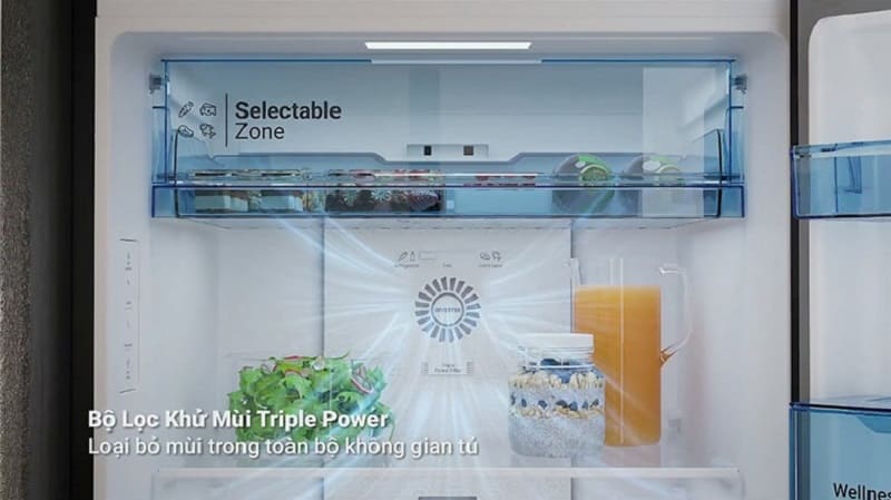 Tủ Lạnh Hitachi 2 Cánh Ngăn Đông Trên - Khử mùi hiệu quả với bộ lọc 3 lớp Triple Power
