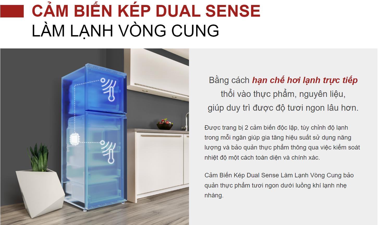Tủ lạnh Hitachi 2 cánh ngăn đông trên Inverter 409 lít HRTN6443SGBKVN