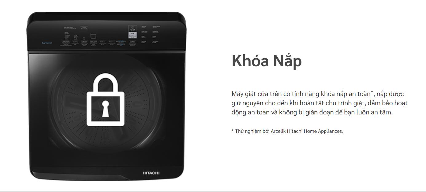 [2024] Máy giặt lồng đứng Hitachi Inverter 10.5 kg LTL H0MVW0T GG, giá tốt