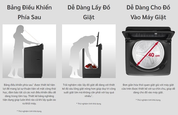 Bẳng điều khiển dễ dàng - Máy giặt lồng đứng Hitachi Inverter 13.5 kg LTL H3MVJWT, model mới nhất giá tốt