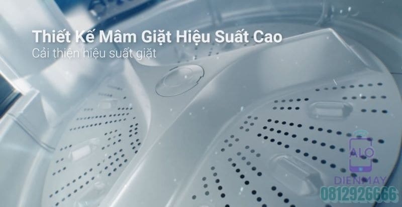 Mâm giặt hiệu quả của Máy Giặt lồng đứng Hitachi Inverter 15kg LTL 15MVW0T GG