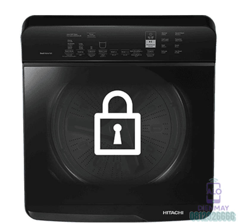 Khóa nắp an toàn trên máy giặt Hitachi 15MVW0T GG