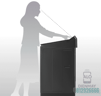 Bảng điều khiển màn hình LED phía sau máy giặt Hitachi 15kg Inverter